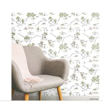 Winnie The Pooh 100 Acre Wood Map Peel And Stick Wallpaper - RoomMates 2 Winnie The Pooh 100 Acre Wood Map Peel And Stick Wallpaper - RoomMates - Image 2