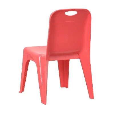 Emma And Oliver 4 Pack Plastic Stack School Chair With Carrying Handle And 11" Seat Height 6 Emma And Oliver 4 Pack Plastic Stack School Chair With Carrying Handle And 11" Seat Height - Image 6