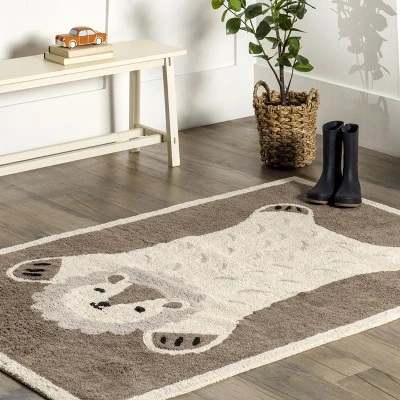 NuLOOM Reika Lion Cub Machine Washable Kids Area Rug 8 NuLOOM Reika Lion Cub Machine Washable Kids Area Rug - Image 8