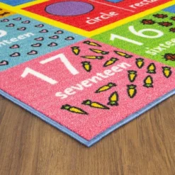 KC CUBS Boy & Girl Kids Math Symbols, Numbers & Shapes Educational Learning & Fun Game Play Area Nursery Bedroom Classroom Rug Carpet -Children Household Series GUEST 02f30c84 9901 49f1 ac90 50dc1c97c757