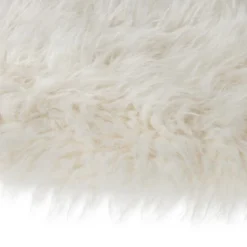 3' Faux Fur Round Kids' Rug White - Pillowfortâ˘