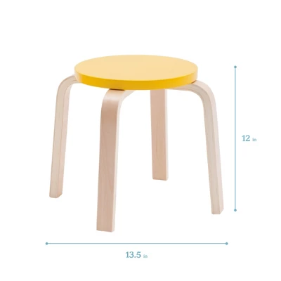 ECR4Kids Bentwood Stacking Stools For Kids, Playroom/Daycare Flexible Seating, 12" Height, 6-Piece 1 ECR4Kids Bentwood Stacking Stools For Kids, Playroom/Daycare Flexible Seating, 12" Height, 6-Piece