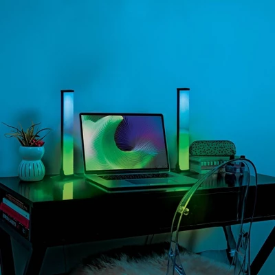 2pk Teen LED Light Bars With Sound React Novelty Table Lamp - West & Arrow 1 2pk Teen LED Light Bars With Sound React Novelty Table Lamp - West & Arrow