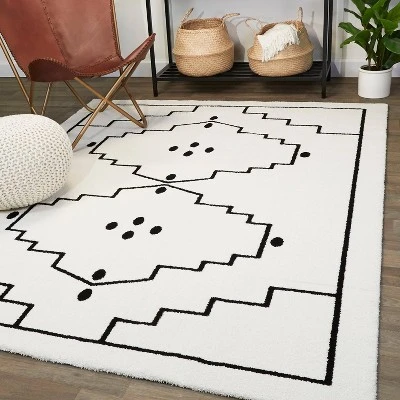 Miklos Medallion Kids' Area Rug White - Balta Rugs 1 Miklos Medallion Kids' Area Rug White - Balta Rugs