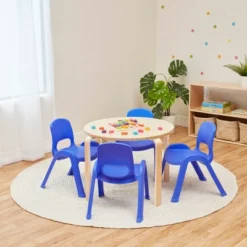ECR4Kids SitRight Plastic Children’s Chair, Indoors And Outdoors, 11in Seat Height, 4-Pack -Children Household Series GUEST 076d97e4 30b8 4974 9122 803e929b180d