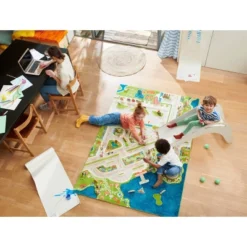 52.5"x71" Mini City 3D Play Rug - IVI -Children Household Series GUEST 07926612 376e 4d17 be48 cc4ad51928e8