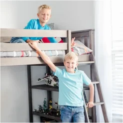 Max & Lily Twin-Size High Loft Bed With Bookcase -Children Household Series GUEST 0b25bf9e 6e1a 44eb 8d8d b5857f432c91