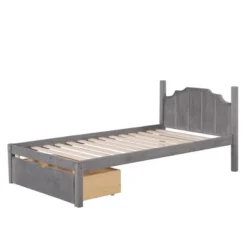 Full Over Twin & Twin Bunk Bed, Velvet Triple Bunk Bed With Drawers And Guardrails-ModernLuxe -Children Household Series GUEST 0c01a5fc f3b2 4a0d b68f 8db05a896577