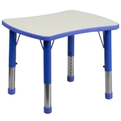 Flash Furniture 21.875"W X 26.625"L Rectangular Plastic Height Adjustable Activity Table -Children Household Series GUEST 0c52a941 3985 4136 a786 1e0885cce5ad