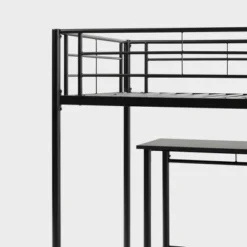 Twin Analise Metal Low Loft Bed With Desk And Storage Black - Saracina Home -Children Household Series GUEST 0c84b46d 2c9c 4f4a b05a 925408f4ae67