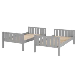 Twin Over Twin Wood Detachable Slat Bunk Bed - Saracina Home -Children Household Series GUEST 0cac90f1 0cd7 487b a5f9 61e3289a24d8