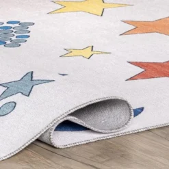 NuLOOM Leonie Outer Space Machine Washable Kids Area Rug -Children Household Series GUEST 0cf12d2f 30ee 4851 b983 5b9e98d6e36d