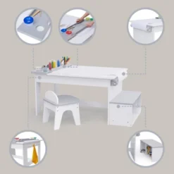 Fantasy Fields - Little Artist Monet Play Art Table Kids Furniture - White/Gray -Children Household Series GUEST 0d0e78db 6714 45b4 98cd f1333aed8b01