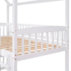 Twin Over Twin Bunk Bed, House Bed With Slide And Ladder-ModernLuxe -Children Household Series GUEST 0dd75730 6ebc 458c b7dd af599b4efff8