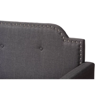 Twin Packer Fabric Upholstered Sofa Daybed Gray - Baxton Studio 3 Twin Packer Fabric Upholstered Sofa Daybed Gray - Baxton Studio - Image 3