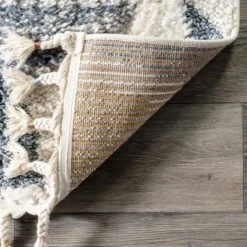 NuLOOM Chaya Abstract High/Low Kids Tassel Area Rug -Children Household Series GUEST 0e159870 bd09 45b3 8ea0 6c2fc3c77252