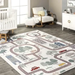 NuLOOM Chalea Kids Town Machine Washable Area Rug -Children Household Series GUEST 0fad8ec4 7586 4e14 949e 975373987373
