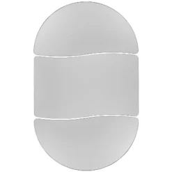 Emma And Oliver 3 Piece 76" Oval Wave Collaborative Grey Adjustable Activity Table Set -Children Household Series GUEST 114f58f7 e57f 4107 b1ed 49e8498d6930