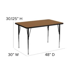 Flash Furniture 30''W X 48''L Rectangular Thermal Laminate Activity Table - Standard Height Adjustable Legs 13 Flash Furniture 30''W X 48''L Rectangular Thermal Laminate Activity Table - Standard Height Adjustable Legs -Children Household Series GUEST 1413f8b5 1cf6 438d 998f b33597991654