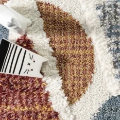 NuLOOM Chaya Abstract High/Low Kids Tassel Area Rug -Children Household Series GUEST 15116ec7 6386 40e6 a180 2f37d97c896a