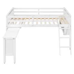 Loft Bed With Removable Desk And Cabinet - ModernLuxe -Children Household Series GUEST 152f7977 13e5 4b01 b96e 38cf35dbe6ea