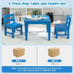 Costway 3PCS Kids Table & 2 Chairs Set Outdoor Heavy-Duty All-Weather Activity Table Set 20 Costway 3PCS Kids Table & 2 Chairs Set Outdoor Heavy-Duty All-Weather Activity Table Set -Children Household Series GUEST 15ec18b6 acf3 4f63 8bed 1ad969a2ec62