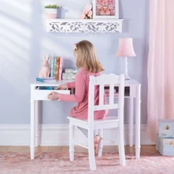 Guidecraft Kids' Dahlia Desk And Chair Set -Children Household Series GUEST 16d38097 8751 47d4 8a7f 50c24a2285e5
