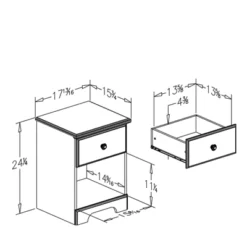 Summer Breeze 1 Drawer Nightstand Blueberry - South Shore -Children Household Series GUEST 1900149d 9594 48e6 8668 c6fd843a6057