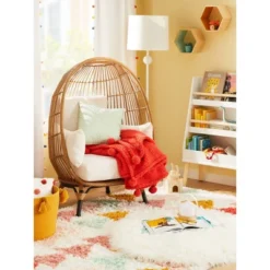 3' Faux Fur Round Kids' Rug White - Pillowfort™ -Children Household Series GUEST 19a1d8a7 a83f 4a58 a225 4c2aa90c6fc4
