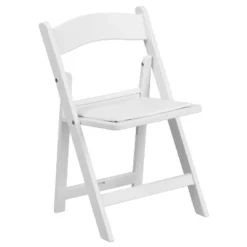 Emma And Oliver 11 Pack Kids White Resin Folding Chair With White Vinyl Padded Seat -Children Household Series GUEST 1a025356 529f 4e9f a072 b1852b1cc337