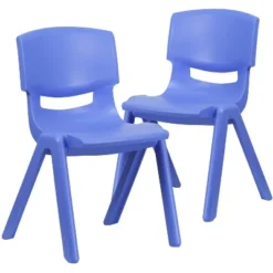 Emma And Oliver 2 Pack Plastic Stackable School Chair With 15.5"H Seat -Children Household Series GUEST 1ab84894 7e5c 447a a8a6 db0127cc09d1