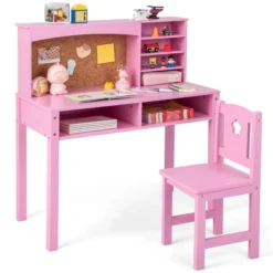 Costway Kids Desk And Chair Set Study Writing Workstation With Hutch & Bulletin Board 20 Costway Kids Desk And Chair Set Study Writing Workstation With Hutch & Bulletin Board -Children Household Series GUEST 1c7562c2 5bf3 4c34 b653 bbfccc2b0129