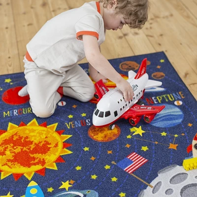 KC CUBS Boy & Girl Kids Outer Space Solar System Planets Educational Learning & Game Play Area Nursery Bedroom Classroom Rug Carpet 4 KC CUBS Boy & Girl Kids Outer Space Solar System Planets Educational Learning & Game Play Area Nursery Bedroom Classroom Rug Carpet - Image 4