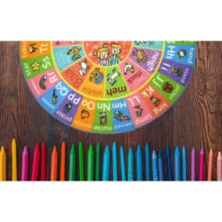 KC CUBS Boy & Girl Kids ABC Alphabet Round Rug Carpet -Children Household Series GUEST 1e18f52b 21ca 4a43 9c51 41a55b819ffd