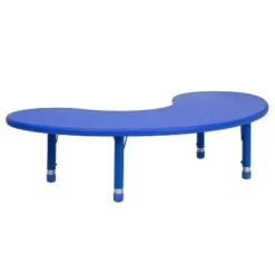 Flash Furniture 35"W X 65"L Half-Moon Plastic Height Adjustable Activity Table -Children Household Series GUEST 1ed5e781 e539 412e bab4 2d859bc519f1 1