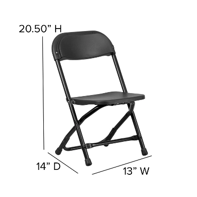 Flash Furniture 2 Pack Kids Plastic Folding Chair 2 Flash Furniture 2 Pack Kids Plastic Folding Chair - Image 2