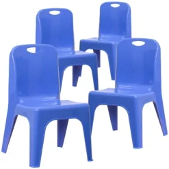 Flash Furniture 4 Pack Plastic Stackable School Chair With Carrying Handle And 11'' Seat Height -Children Household Series GUEST 1fcc188f 34a6 4d4a a9ce d3cb3924774f 1