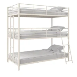 Triple Twin Zeke Metal Bunk Bed - Room & Joy -Children Household Series GUEST 215ae8b1 75d0 43d6 b8d2 0ec33185bb16