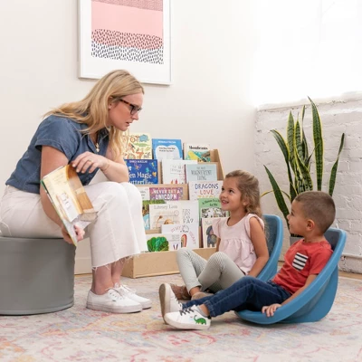 ECR4Kids Leaf Floor Seat, Portable Plastic Kid's Scoop Chair, 6-Piece 4 ECR4Kids Leaf Floor Seat, Portable Plastic Kid's Scoop Chair, 6-Piece - Image 4