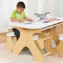 KidKraft Arches Expandable Table With Bench Set -Children Household Series GUEST 23a8e195 06fa 4a0f 8bfa ffa885fd7fab