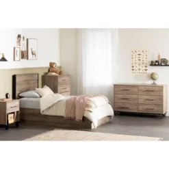 Arlen Mates Bed With 3 Drawers Weathered Oak - South Shore 13 Arlen Mates Bed With 3 Drawers Weathered Oak - South Shore -Children Household Series GUEST 23ab671d f50c 4da0 be7e db323e4dea94