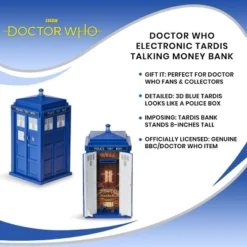 Seven20 Doctor Who Electronic TARDIS Talking Money Bank -Children Household Series GUEST 244d069d 1cc6 4a7b 987e e0a3db6ef310