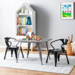 Set Of 2 Harper & Hudson Kids' Metal Activity Chairs - ACEssentials -Children Household Series GUEST 24b8bbe7 6521 4420 ba76 99c7aad5fda5