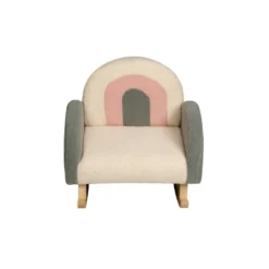 Upholstered Rocking Chair White/Pink/Gray - Gift Mark -Children Household Series GUEST 24dc48c0 439a 4fed 8852 f27e5b8d7859