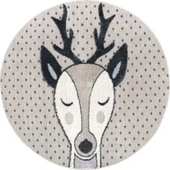 Éléanor Deer Kids Tasseled Area Rug -Children Household Series GUEST 25a79903 823d 440b a765 b68c3d7096af