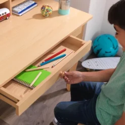 KidKraft Avalon Desk With Hutch And Chair Natural -Children Household Series GUEST 27e3c6bf 8e3a 4757 a087 de89ed2c7309