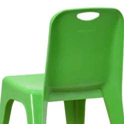 Emma And Oliver 2 Pack Plastic Stackable School Chair With Carrying Handle And 11"H Seat -Children Household Series GUEST 28a23a86 464a 45ec 9888 98607096bc56