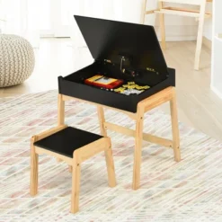 Costway Kids Table & Chair Set Wooden Activity Art Study Desk W/Storage Space 14 Costway Kids Table & Chair Set Wooden Activity Art Study Desk W/Storage Space -Children Household Series GUEST 28d1167d ed35 44ba adce f0b0372c251d
