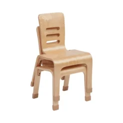 ECR4Kids Bentwood Chairs, Stackable School Chairs, Assembled, 2-Pack - Natural -Children Household Series GUEST 28db3ad1 9aa4 4a27 b9de ffbda3c663c4