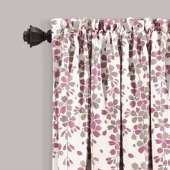 Set Of 2 Weeping Flower Light Filtering Window Curtain Panels - Lush Décor